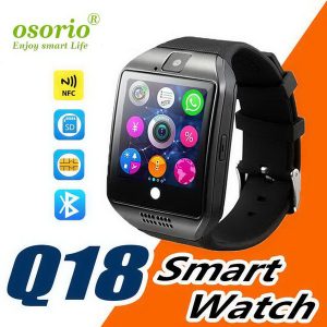 bluetooth smart watch q18 mini camera for android iphone samsung smart phones gsm sim card touch screen wristband