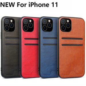 business leather line card slot phone case for iphone 11 pro max iphone11 pro back cover leather card slot phone caeses