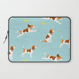 butterfly follwing beagle Computer Cover by hyunki - Laptop Sleeve - 13"