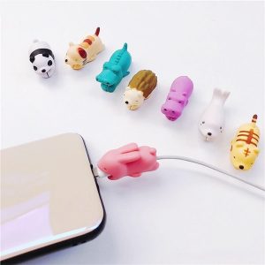 cable animal bite usb cable protector charger data protection cover mini wire protector cable cord phone accessories creative gifts 36 desig