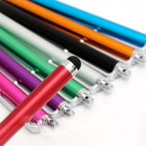 capacitive universal screen metal stylus touch pen with clip for mobile phone pc