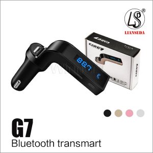 car g7 bluetooth mp3 fm transmitter bluetooth wireless car kit hands fm adapter transmitter with usb car charger with package