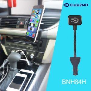 car magnetic holder stand mount with dual usb charger cradle (5v,2.1a) for iphone 5 6 7 8 x samsung xiaomi sony moto lg all smartphone