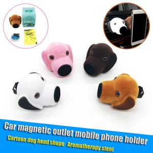 car phone holder cartoon magnetic bracket cartoon dog head shape universal fresh air outlet aromatherapy stand auto navigation stent