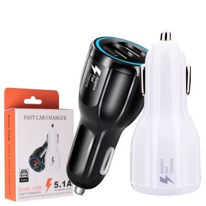 car usb charger quick charge 3.0 2.0 mobile phone charger 2 port usb fast car charger for ip samsung tablet car-charger