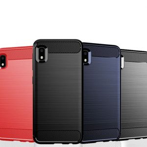 carbon fiber texture slim armor brushed tpu case cover for samsung galaxy a10s a20s a10e wide4 a50s a90 a90 5g m30s 100pcs