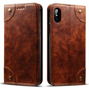 card leather case for iphone x 8 7 6 plus case full protect shockproof leather cover for iphone 8 7 plus case