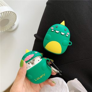 cartoon dinosaur case pouch protective airpods1/2 earphone couple case for airpods cover for true wireless bluetooth headphone airpods