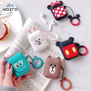 cartoon wireless bluetooth earphone case for apple airpods silicone headphones cases for airpods 2 protective cover