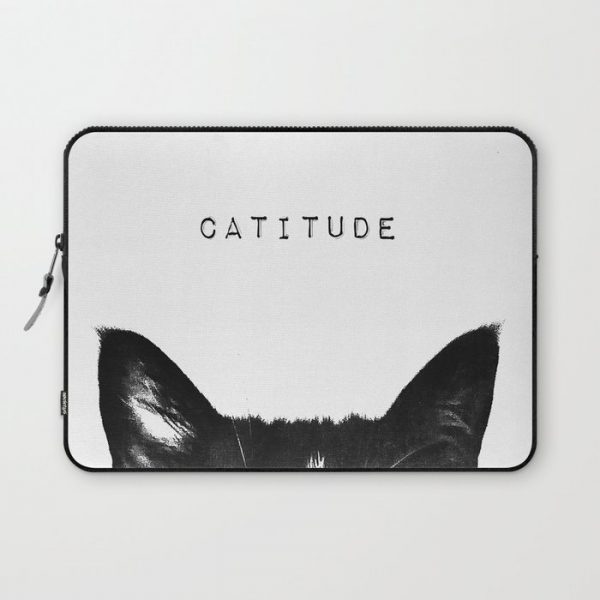 cat - catitude Computer Cover by Ingrid Beddoes photography - Laptop Sleeve - 13"