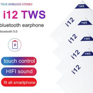 cell phone i12 tws ture stereo 5.0 wireless bluetooth headphones earphones touch control wireless headset earbuds