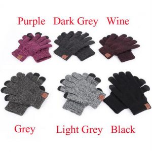 christmas gift cc knit glove man woman warm mittens plus velvet thicken gloves for touch screens wool cashmere unisex