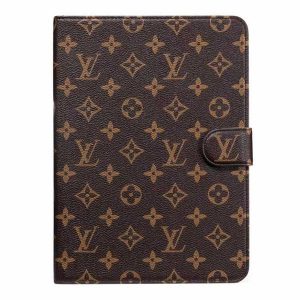 classic monogram designer ipad case pu tablet pc cases for apple ipad pro 12.9" 11" air 10.5" shockproof for ipad mini 4/5 back cover