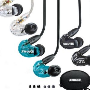 clear shure se215 hifi earphones 3.5mm in ear noise cancelling experience balance armature earbud moving-coil earbuds with retail package