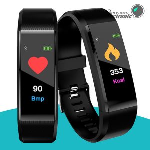 color lcd screen id115 plus smart bracelet fitness tracker pedometer watch band heart rate blood pressure monitor smart wristband