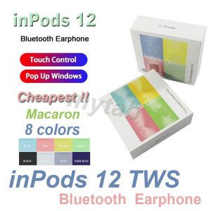 colorful inpods 12 inpods12 i12 macaron 8 color bluetooth wireless tws earphone pop up windows touch earbuds for smart phone sport headset