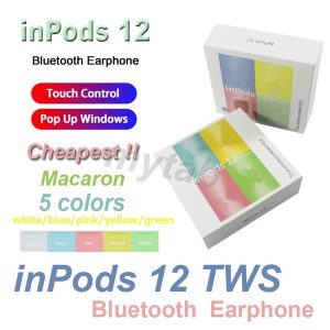 colorful inpods 12 inpods12 i12 macaron color bluetooth wireless tws earphone pop up windows touch earbuds for all smart phone sport headset