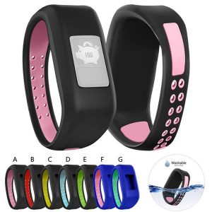 colorful silicone strap for garmin vivofit jr/jr2/vivofit 3 smart watch replace wristband accessories nk dual colors for garmin jr kids