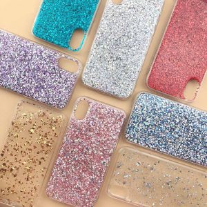 colorful sparkle flake foil confetti cover bling glitter soft tpu case for iphone 11 pro max xs max xr 8 7 6s plus