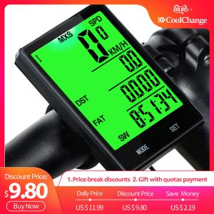 coolchange bike computer 2.8" large screen rainproof wireless mtb cycling computer odometer bicycle speedometer bike accessories