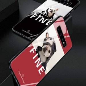 couple case cartoon dog phone case new fashion shockproof phone case for samsung s10/s10 plus/s10e/m10/m20 protective back red cover