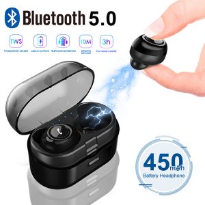 cp-7 tws bluetooth headset 5.0 mini wireless stereo headset bass bluetooth headset with charge box for all phone