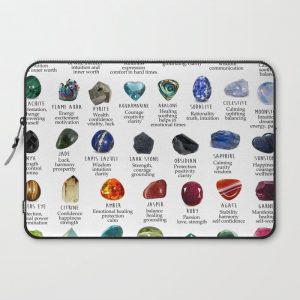 crystals gemstones identification Computer Cover by Darkkittyrose - Laptop Sleeve - 15"