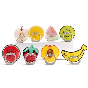 cute fruit banana 360 degree finger ring mobile phone smartphone watermelon stand holder for iphone 6 7 plus with package