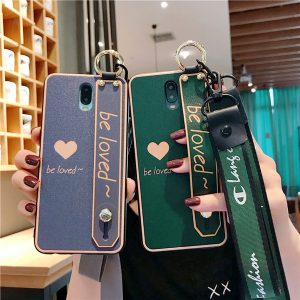 cute luxury phone cover for oppo r17pro reno2 realmex2pro f11 a9 r9splus r11s k5 k3 r17 reno10x case kickstand leather lanyard designer case