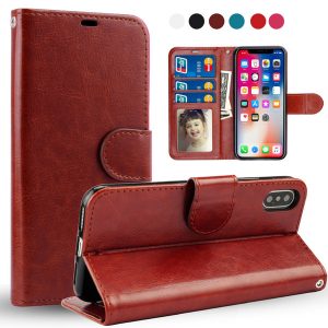 cyberstore for iphone 11 xs max xr 8 plus cyberstore retro flip stand wallet leather case pframe phone cover for samsung s9 s10