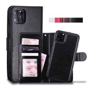 cyberstore phone case leather wallet case magnetic 2in1 detachable cover cases for iphone 11 pro xs max 7 8 samsung note10 s10 plus