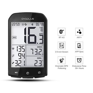 cycplus ant+ gps bike speedometer computer bicycle bluetooth wireless satch odometer cycling 2.9" lcd display with app