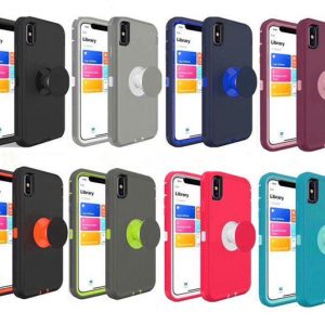 defender holder phone case heavy duty built in kickstand 3 in 1 shockproof protector for iphone x xs xr xs max 6 7 8plus