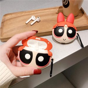 designer cases for airpods suitable for airpods1/2 cartoon the powerpuff girls bluetooth wireless headphones fashion box protective airpods