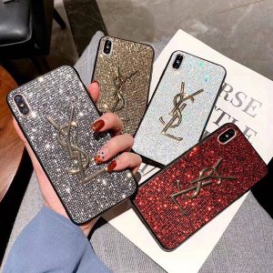 designer glitter anti-slip phone case cover for iphone xs xr x 8 7 6 full protection back case cover wholesale