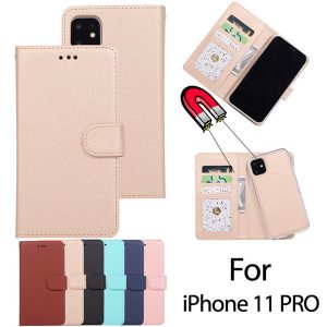 detachable removable leather wallet card slot phone case flip cover for iphone 11 pro max 11 pro 6 7 8 plus samsung note 10 pro s10 plus s1o