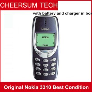 dhl refurbished original nokia 3310 cell phone gsm 900/1800 dualband games 4 unlocked nokia phone with retail box