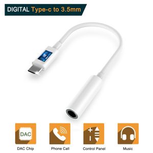 digital type-c to 3.5mm headphone adapter usb c to aux jack audio adapter for huawei p20 google pixel 2 3 xl