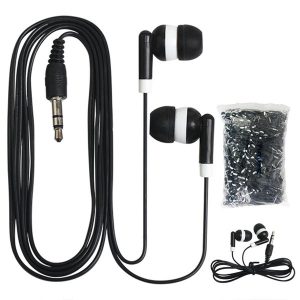 disposable earphones headphone headset for bus or train or plane one time use low cost earbuds for school,l,gyms,500pcs/lot