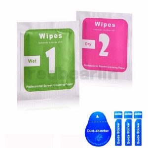 dry-wet wipes for iphone samsung ipad tempered glass screen protectors accessories alcohol pad mobile screen cleaning cloth dust absorber