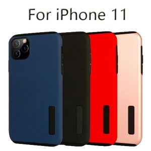 dual layer 2 in 1 matte phone protective case cover for iphone 11 pro max 5.8 6.1 6.5 shockproof shell