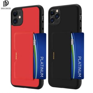 dux ducis card pocket case tpu soft wallet credit card holder slot back cover shockproof mobile phone bag for iphone 7 8 x xr 11 pro max