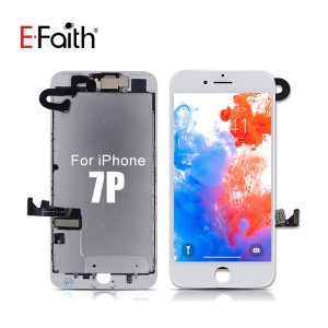 efaith no dead pixel lcd full set for iphone 7 plus lcd screen display touch screen digitizer +front camera+plate