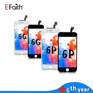 efaith no dear pixel lcd display for iphone 6 touch digitizer complete screen with frame assembly replacement for iphone 6 plus