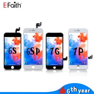 efaith quality lcd display touch digitizer frame assembly repair for iphone 6s 6s plus 7 7 plus & dhl shipping