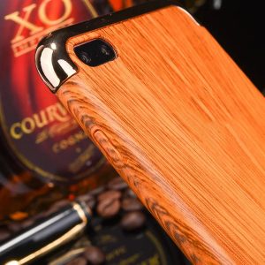 electroplating wooden grain 3 in 1 case cellphone protector electroplated plating back cover for iphone 6 plus 7 plus 100pcs