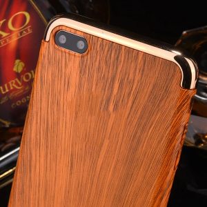 electroplating wooden grain 3 in 1 case cellphone protector electroplated plating back cover for iphone 6 plus 7 plus 50pcs