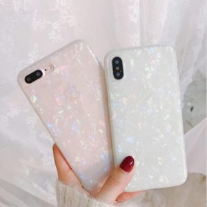 eub a++++ glitter phone case for iphone 7 8 plus dream shell pattern cases for iphone x 8 7 6 6s plus soft tpu silicone back cover