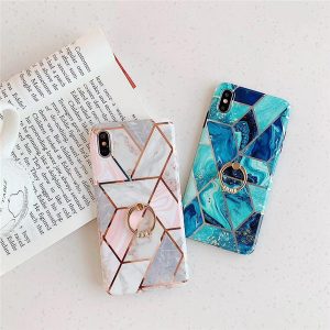 evip rhombus marble phone case for samsung s10 note s10plus covers soft silicone cover for samsung s9 8 plus note 9 with ring cirlce coque