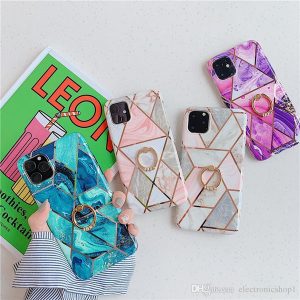 evip shinning rhombus marble phone case for 2019 new iphone 11 iphone 11pro max case cover with ring bucket holder shell for iphone xs xr